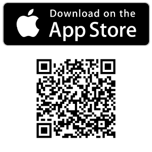 QR Code for HULK App in the App-Store. Text: Download on the App-Store